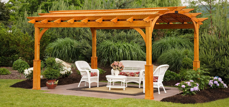 Cedar Wood Pergola Installation in Hawaiian Gardens, CA